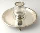 1767 George Iii Solid Silver Desk Stand With Victorian Inkwell 201g