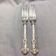1834 & 1835 Solid Silver Two Queen Pattern Dinner Forks By William Eaton 200g