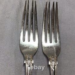 1834 & 1835 Solid Silver Two Queen Pattern Dinner Forks by William Eaton 200g