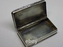 1839 Francis Clark Early Victorian English Silver Box. Trinket/Pill/Snuff. 104G