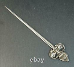 1842 Early Victorian Sterling Silver Fish or Poultry Skewer