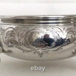 1846 Victoria Era Solid Silver Gilt Lined Pr Table Salts By William Moulson 222g