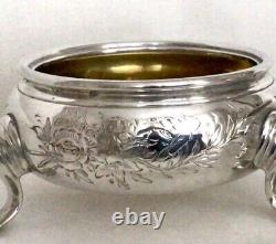 1846 Victoria Era Solid Silver Gilt Lined Pr Table Salts By William Moulson 222g