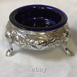 1854 Victorian Solid Silver Pair of Salts By William Robert Smily 117.68g