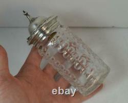 1856 Victorian Solid Silver and Glass Sugar Caster Castor
