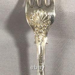 1857 Solid Silver Six Queens Pattern Dinner Fork by Chawner & Co. 101g