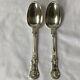 1859 Victorian Solid Silver Pair Of Queens Pattern Table Serving Spoons 168g