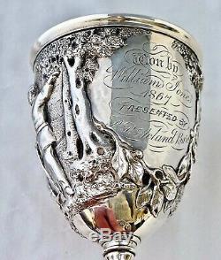 1867 Silver Somerset Rifle Volunteers Trophy Goblet. Sir Peregrine Acland Bt