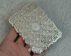 1867 Victorian English Hallmarked Sterling Silver Card Case