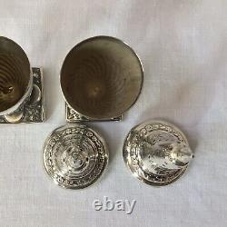 1869 Victorian Solid Silver Pair Of Peppers By George Unite. Weight 61.99g