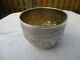 1871 Large English Victorian Silver Bowl With Indian Embossed Decoration By Fox