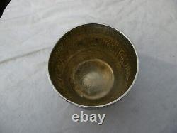 1871 large English Victorian silver bowl with Indian embossed decoration by Fox