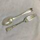 1873 Solid Silver Childs Fork & Spoon, Engraved Pattern By Chawner & Co 71.56g
