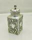 1891 Antique Solid Silver Quality Tea Caddy Box William Comyns (1820-9-vgn)