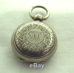 1895 Victorian Engraved Solid Silver Sovereign Case Super Condition