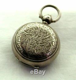 1895 Victorian Engraved Solid Silver Sovereign Case Super Condition