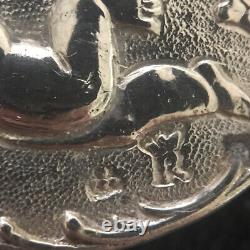 1897 Hanau Silver Cherub Tea Strainer London Import Edwin Thompson Bryant 66.63g