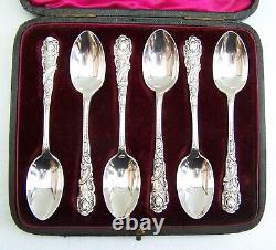 1897 London Victorian Cased Sterling Silver Coffee Spoons