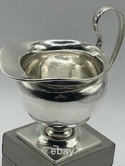 1904-Silver Stylish Cream Jug, Square plinth Hallmark London 1904 Edward Barnard