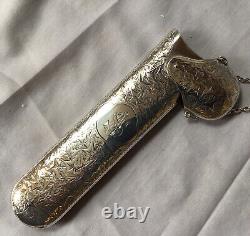 1905 Solid Silver Chatelaine Engraved Spectacle Case By Boots Pure Drug Co