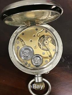 1915 Sterling Silver & Tortoise Shell Case Asprey London Goliath Pocket Watch