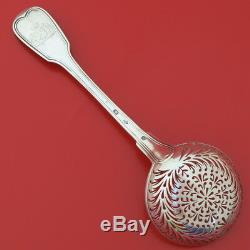 19c Antique French Sterling Silver Sugar Sifter Serving Spoon Tea Strainer Coat