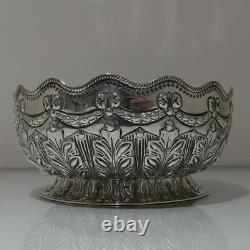 19th Century Antique Victorian Sterling Silver Rose Bowl London 1892 Martin Hall