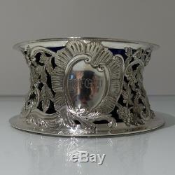 19th Century Britannia Silver Antique Victorian Irish Dish Ring Dublin 1899
