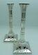 2 1900's Antique Solid Silver Victorian Candlesticks (two, Pair) 31cms Vgc
