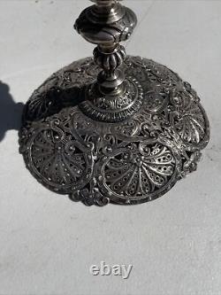 2 19th Century Sterling Garrard's Pierced Compote Candy Dish Victorian