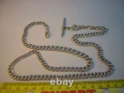2 Genuine Victorian Watch Chains Together-2xalbert Clasps-1 T Bar-30 Long Heavy