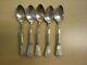 5 Tea Spoons Antique Victorianmother Of Pearl Handle Sterling Bolster Euc