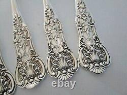 5 Victorian Queens Pattern Silver Teaspoons, Exeter 1881
