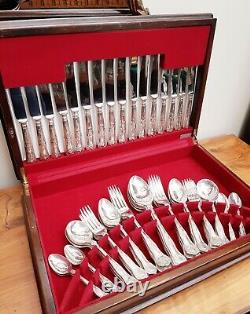 61pc 8 place Silver Canteen of Kings Pattern Cutlery William Yates Sheffield