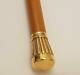 9610 Antique Solid Gold Topped Walking Cane