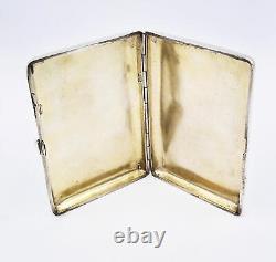 AMERICAN VICTORIAN STERLING SILVER LARGE CIGARETTE CASE c1893 WCH CLUB