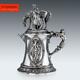 Antique 19thc Victorian Monumental Solid Silver Figural Flagon C. 1868
