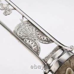 ANTIQUE 19thC VICTORIAN SOLID SILVER & HAND CARVED PAGE TURNER, LONDON c. 1894