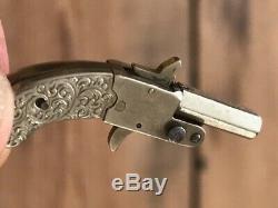ANTIQUE Rare POCKET WATCH KEY FOB Flintlock Gun Miniature