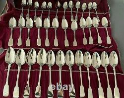 ANTIQUE SILVER 12 Set of FIDDLE PATTERN 1839 1868 Fully Hallmarked