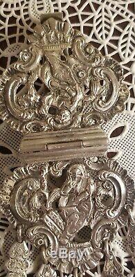 ANTIQUE VICTORIAN GEORGE UNITE STERLING SILVER ORNATE sewing CHATELAINE CLIP