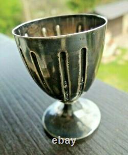 ANTIQUE VICTORIAN c. 19th SOLID SILVER 800 Ag. EGG CUP