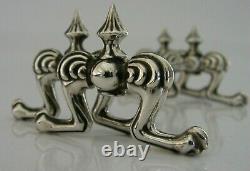 ART NOUVEAU ENGLISH SOLID STERLING SILVER CUTLERY RESTS 1898 VICTORIAN 38g