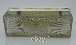 ASPREY VICTORIAN STERLING SILVER TRAVELLING INKWELL 1878 ANTIQUE 288g VERY RARE