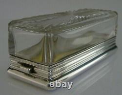 ASPREY VICTORIAN STERLING SILVER TRAVELLING INKWELL 1878 ANTIQUE 288g VERY RARE