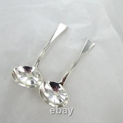 A Good Antique Sterling Silver Pair Or Old English Sauce Ladles. London 1846
