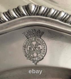 A Magnificent set of Twelve Sterling Silver Royal Victorian Dinner Plates