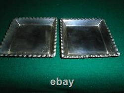 A Pair of Victorian Solid Silver Pin Trays 1888
