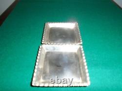 A Pair of Victorian Solid Silver Pin Trays 1888