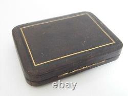 A SUPERB CASED ANTIQUE VICTORIAN SOLID STERLING SILVER CARD CASE London c1882